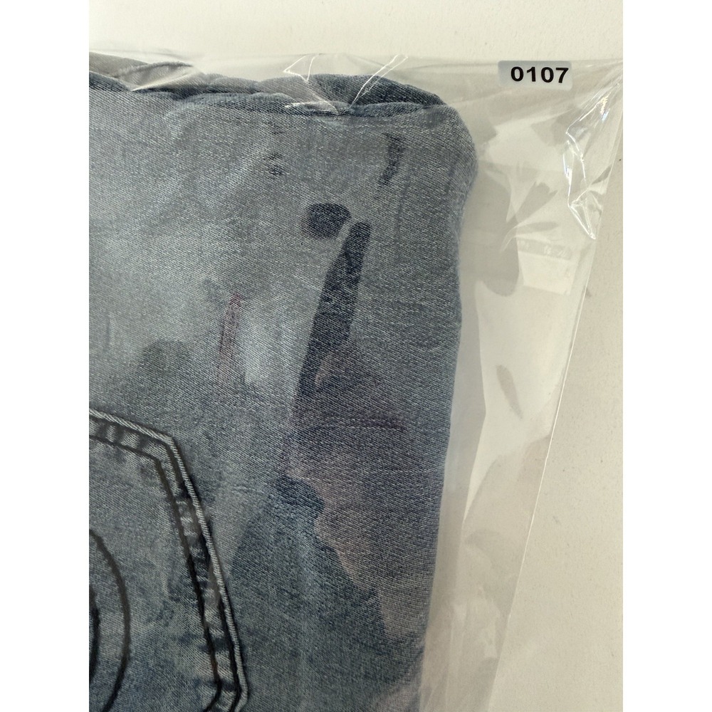 True Religion Jogger Pants Men's Approx 40 Blue Denim Contrast Panel Drawstring - Picture 16 of 16